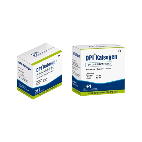DPI Dpi KalsogenZinc oxide Eugenol based temporary restorative cement - Powder 20 and Liquid 10 ml.
