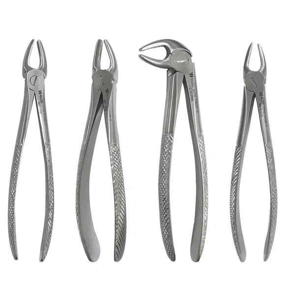 Walldent Waldent Extraction Forceps Kit Set of 12 (K1/1)Upper and Lower Extraction Forceps made of high-grade Stainless Steel.