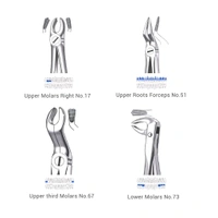 Walldent Waldent Extraction Forceps Kit Set of 12 (K1/1)Upper and Lower Extraction Forceps made of high-grade Stainless Steel.