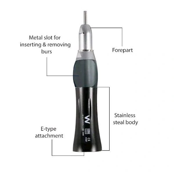 Walldent Waldent Straight Handpiece Special Edition - Black (W-134)Ergonomic design for the comfortable grip