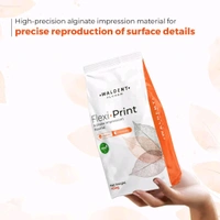 Walldent  Waldent FlexiPrint Alginate Powder Impression MaterialChromatic, Dust-free, High-precision Alginate Impression Material With Mint Flavor - 1 x FlexiPrint Alginate 454gm