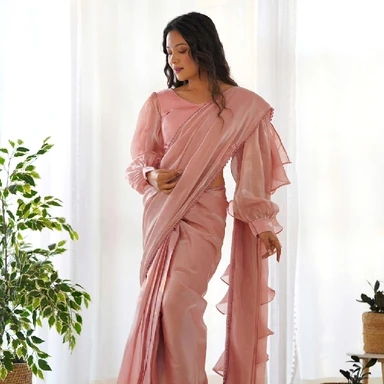 Predrapped Saree