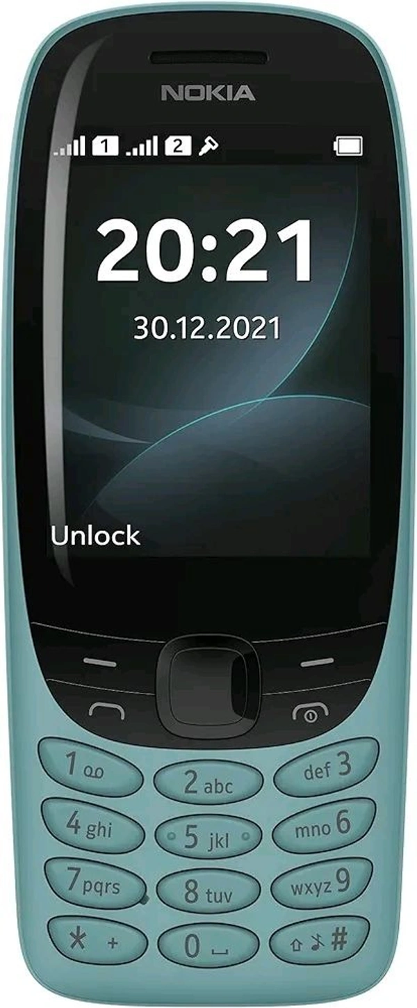 Nokia 6310 Dual SIM Keypad Phone with a 2.8” Screen, Wireless FM Radio and Rear Camera with Flash - Spring Green