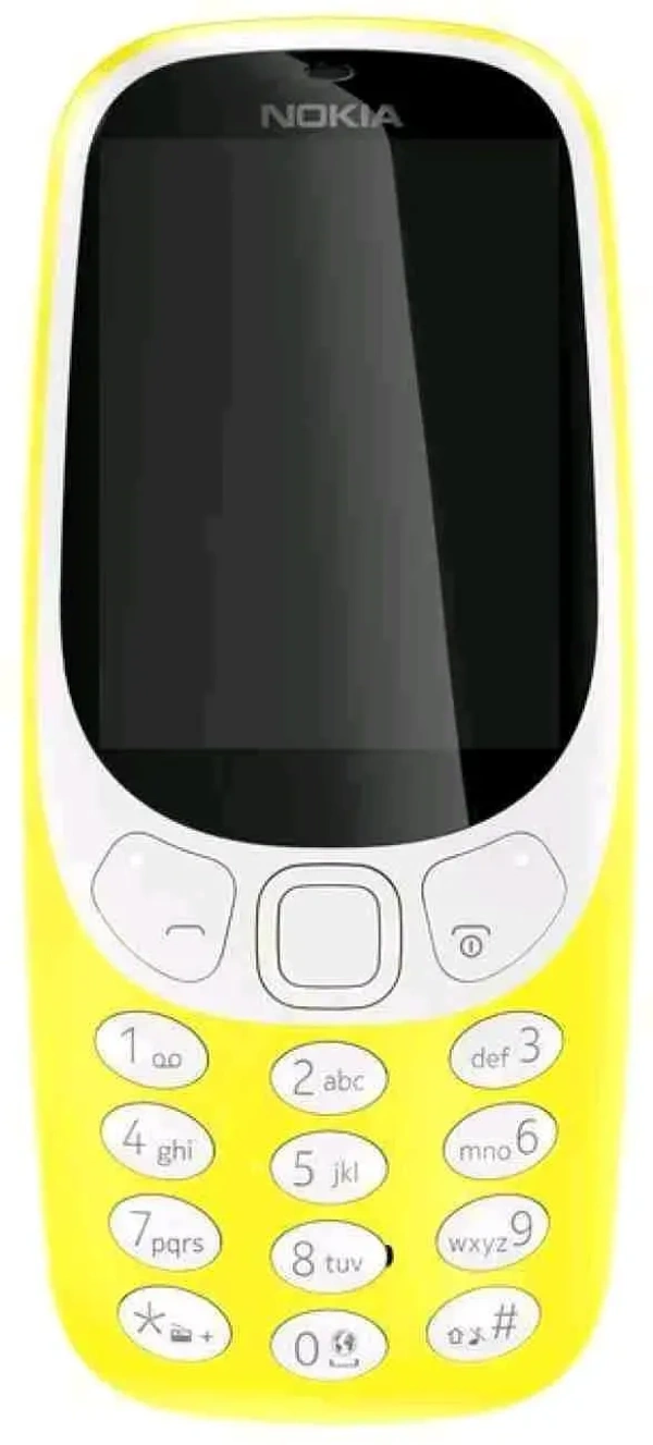 Nokia 3310 Dual SIM Keypad Phone with MP3 Player, Wireless FM Radio and Rear Camera Renewed - Yellow