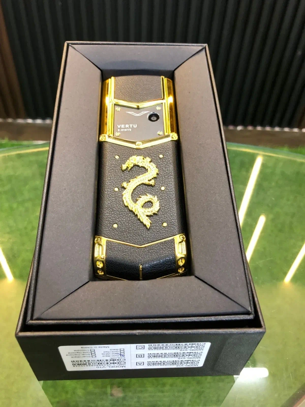 Vertu Signature Dragon V10 Replica Leather Keypad Mobile Phone - Black