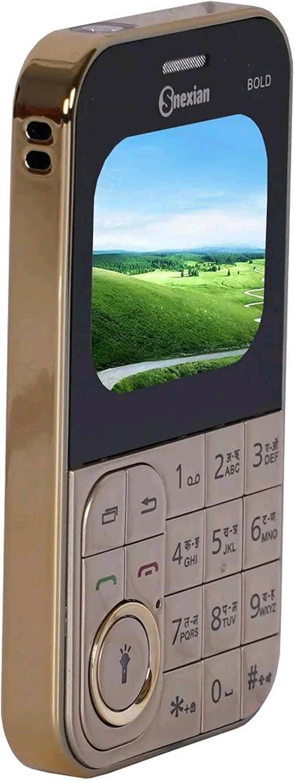 Snexian All-New Bold X1 Attractive Premium Dual Sim Keypad Mobile with 2.01" Display BT Dialer |  - Gold