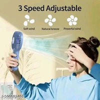 Mini Portable Fan - Powerful Brushless Motor Fan with Large Blades, 3-Speeds, Noise-Canceling Design, Detachable, USB Rechargeable Fan with Base (Blue)Name: Mini Portable Fan - Powerful Brushless Motor Fan with Large Blades, 3-Speeds, Noise-Canceling Design, Detachable, USB Rechargeable Fan with Base (Blue)Number Of Blades: 5Type: Usb FanProduct Breadth: 10 CmProduct Height: 12 CmP