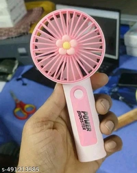 Mini fan  makeup fan - bast quality Name: Mini fan  makeup fan - bast quality Number Of Blades: 3Type: Rechargeable FanProduct Breadth: 4.5 CmProduct Height: 10 CmProduct Length: 4 CmNet Quantity (N): Pack Of 1mini fan makup fan .bast quality rechargeable fan.fan ka sath stand  or type c data cable bhi hai.Country of Origin: India