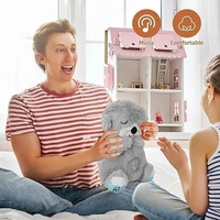 Breathing Teddy Bear Plush Sound Machine,Baby Gift with Music,Lights - 30 mm