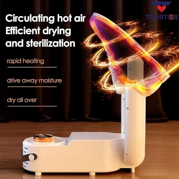 TOURTIER Multifunctional Foldable Shoe Dryer, Instant Heating Shoes Warmer Intelligent Disinfection Deodorizing Shoe Dryer Suitable for All Kinds of Shoes