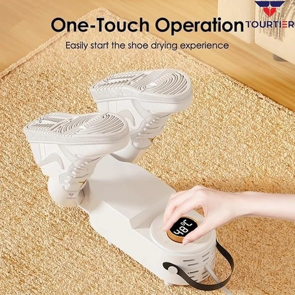 TOURTIER Multifunctional Foldable Shoe Dryer, Instant Heating Shoes Warmer Intelligent Disinfection Deodorizing Shoe Dryer Suitable for All Kinds of Shoes