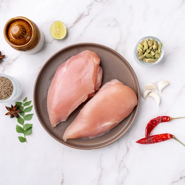 Chicken Boneless (Full breast pieces) - 1 kg