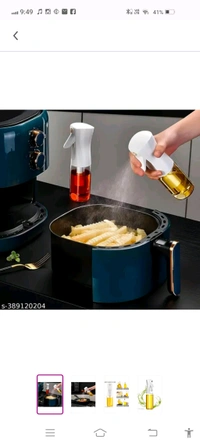 Oil Sprayer Oil Dispenser Bottle Spray Mister Food Grade Portable Reusable Oil Vinegar Sprayer Bottles for Cooking Air Fryer Kitchen Salad Baking BBQ Frying 200ml (Pack Of 1) - Free Size