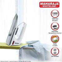 MAHARAJA WHITELINE CLASSICO WHITE DRY IRON 1200 WATT - White, 22.5, 10, 11