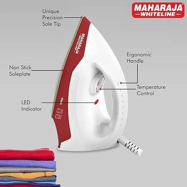 MAHARAJA WHITELINE SLEEK 1000-watt DRY IRON - Cherrywood, 25.5, 13.5, 11.5