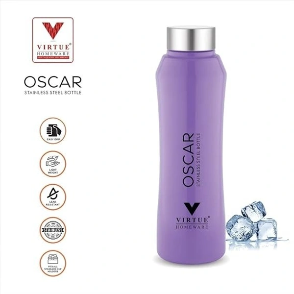 VIRTUE OSCAR STAINLESS STEEL WATER BOTTLE 1000 ML - Yellow, 8, 8, 24