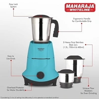 MAHARAJA WHITELINE SUPERIOR EVO 500-WATT MIXER GRINDER 3 JAR - Black, 39, 27, 22