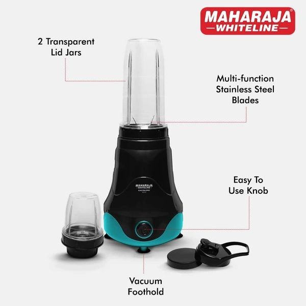 MAHARAJA WHITELINE EASY BLEND 400-WATT MIXER GRINDER 2 JARS - Blue, 25, 22, 22