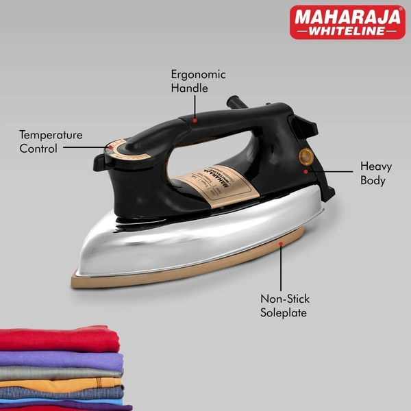 MAHARAJA WHITELINE CLASSICO PALANCHA DRY IRON 1200 WATT - Black, 27, 14.2, 14