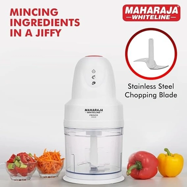 MAHARAJA WHITELINE FRISCO DLX 800ML ELECTRIC CHOPPER 250 WATT - White, 13.5, 25.2, 13.5