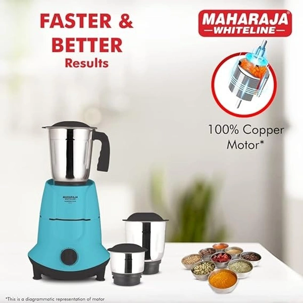 MAHARAJA WHITELINE SUPERIOR EVO 500-WATT MIXER GRINDER 3 JAR - Black, 39, 27, 22