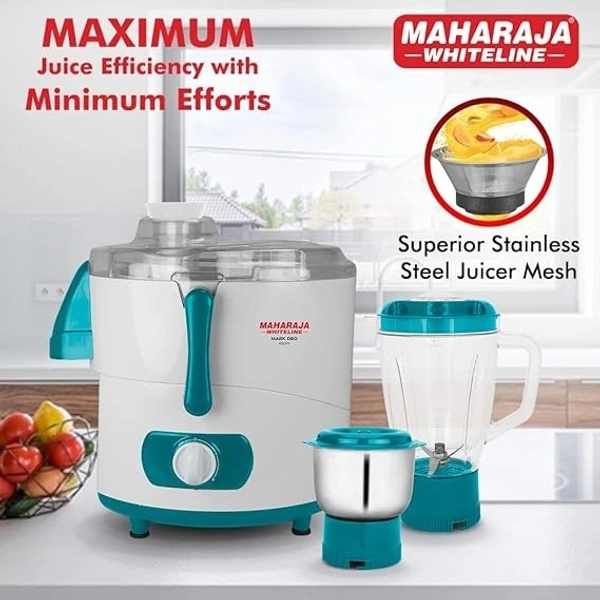 MAHARAJA WHITELINE MARK DEO PLUS JUICER MIXER GRINDER 450W - White, 31, 31, 25