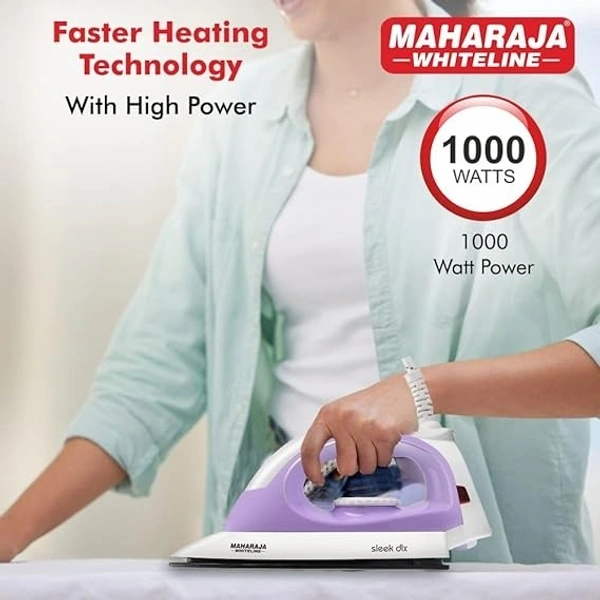 MAHARAJA WHITELINE SLEEK DLX DRY IRON 1000 WATTS - 23, 10, 12