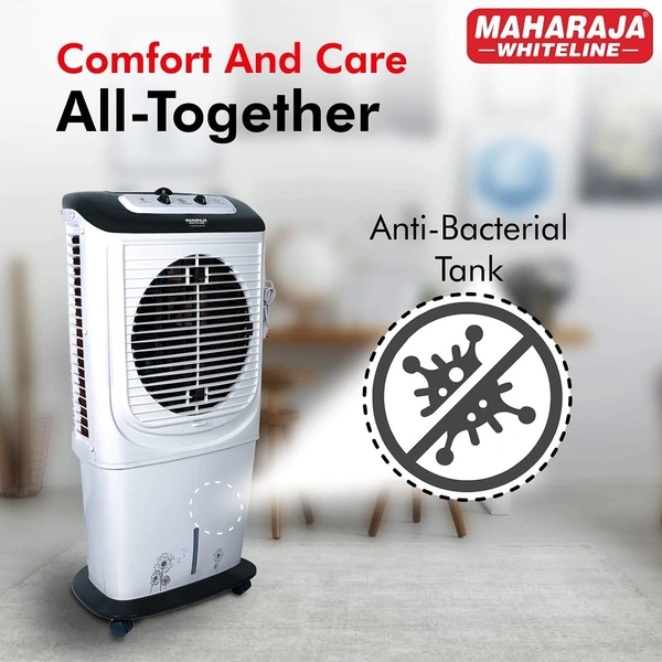 MAHARAJA WHITELINE HYBRID COOL 55Liter DESERT AIR COOLER - White, 60, 118, 45
