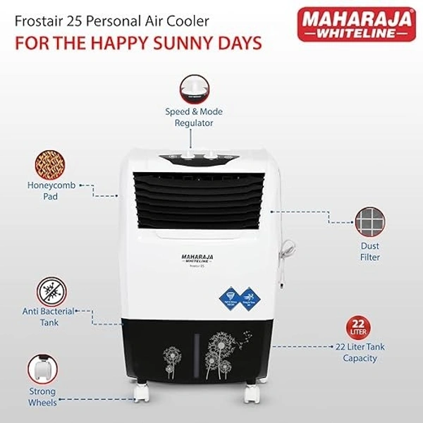 MAHARAJA WHITELINE FROSTAIR 25Litre ROOM AIR COOLER - White, 49, 70, 35.5