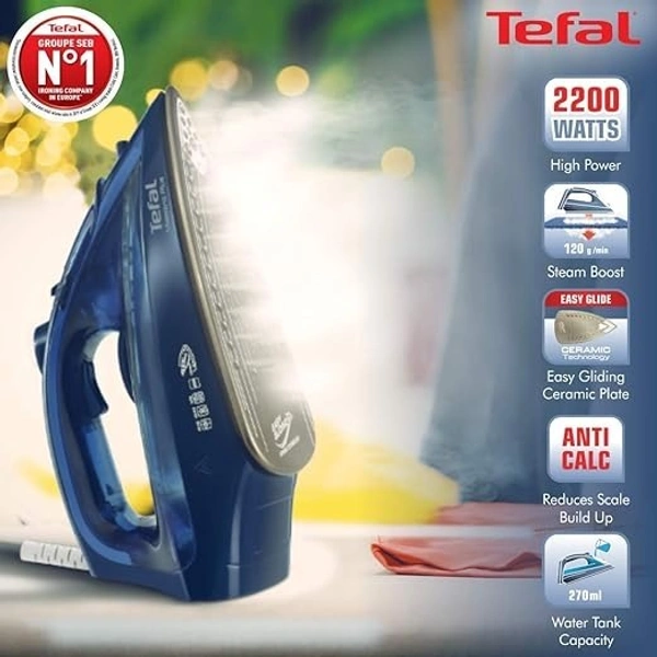 TEFAL MAESTRO PLUS 2200-WATT STEAM IRON - Dark Blue, 29, 15, 12.2