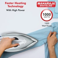 MAHARAJA WHITELINE CLASSICO WHITE DRY IRON 1200 WATT - White, 22.5, 10, 11