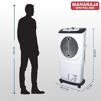 MAHARAJA WHITELINE PROWAVE SUPER 65Liter DESERT AIR COOLER - White, 68.5, 123, 51