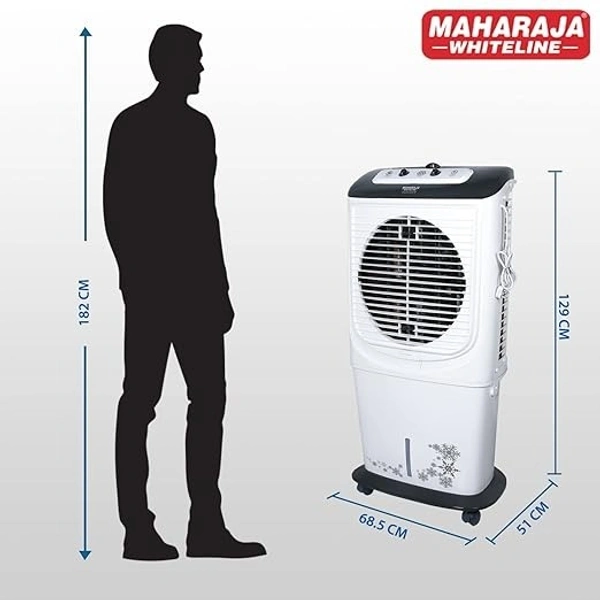 MAHARAJA WHITELINE PROWAVE SUPER 65Liter DESERT AIR COOLER - White, 68.5, 123, 51