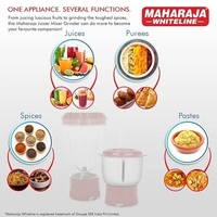 MAHARAJA WHITELINE MARK 1 HAPINESS WHITE JUICER MIXER GRINDER 450 WATT - White, 30, 30, 25