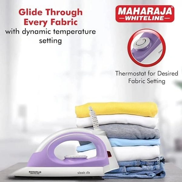 MAHARAJA WHITELINE SLEEK DLX DRY IRON 1000 WATTS - 23, 10, 12