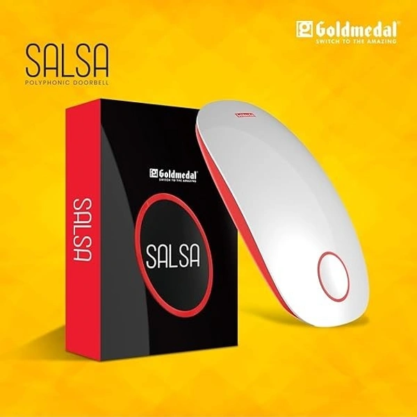 GOLDMEDAL SALSA POLYPHONIC MUSICAL DOOR BELL - Red, 26, 5, 16