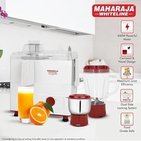 MAHARAJA WHITELINE MARK 1 HAPINESS WHITE JUICER MIXER GRINDER 450 WATT - White, 30, 30, 25