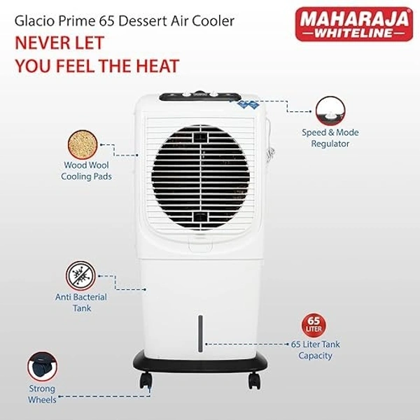 MAHARAJA WHITELINE GLACIO PRIME 65 Litre DESERT AIR COOLER - White