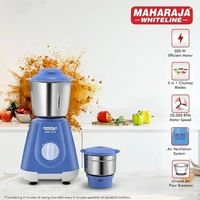 MAHARAJA WHITELINE SMART 123 MIXER GRINDER 500 WATT 2 JAR - Blue, 23, 10, 15