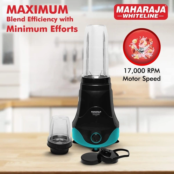 MAHARAJA WHITELINE EASY BLEND 400-WATT MIXER GRINDER 2 JARS - Blue, 25, 22, 22