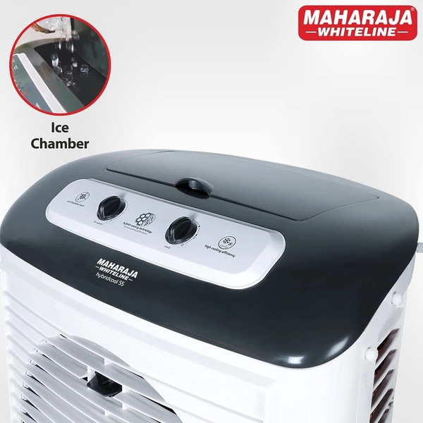 MAHARAJA WHITELINE HYBRID COOL 55Liter DESERT AIR COOLER - White, 60, 118, 45