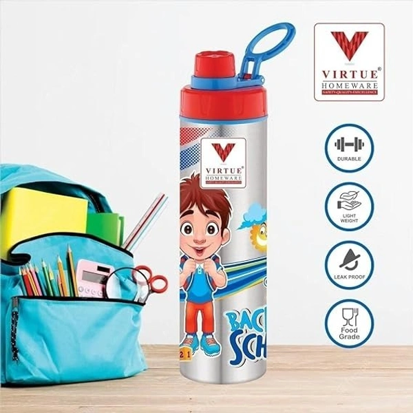 VIRTUE ATLANTIS STAINLESS STEEL BOTTLE FOR KIDS 800 ML - Red, 10, 25, 10