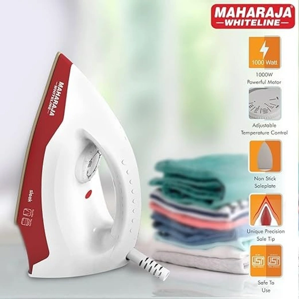 MAHARAJA WHITELINE SLEEK 1000-watt DRY IRON - Cherrywood, 25.5, 13.5, 11.5