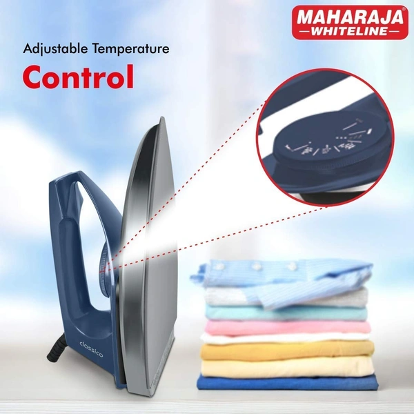 MAHARAJA WHITELINE CLASSICO BLUE DRY IRON 1200 WATT - Blue, 23, 10, 12