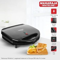 MAHARAJA WHITELINE APRICA GRILL SANDWICH MAKER 750 WATT - Black, 27.5, 27.5, 12.5