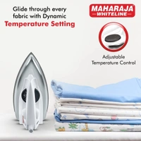 MAHARAJA WHITELINE CLASSICO WHITE DRY IRON 1200 WATT - White, 22.5, 10, 11