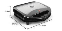 MAHARAJA WHITELINE PERFEITO SANDWICH MAKER 750 WATT - Gray, 27.5, 27.5, 12.5