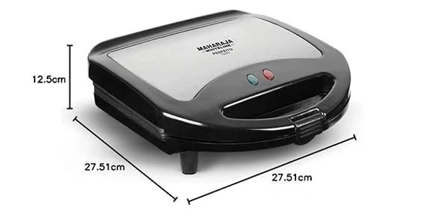 MAHARAJA WHITELINE PERFEITO SANDWICH MAKER 750 WATT - Gray, 27.5, 27.5, 12.5
