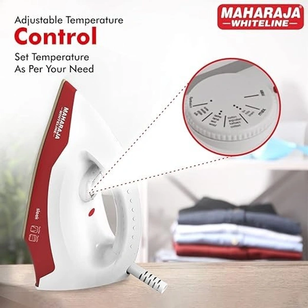 MAHARAJA WHITELINE SLEEK 1000-watt DRY IRON - Cherrywood, 25.5, 13.5, 11.5
