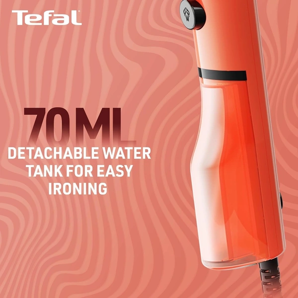 TEFAL PURE POP GARMENT STEAMER 1300 watt - Bright Red, 33.8, 15.9, 7.8